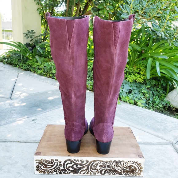 Gorgeous Wine Suede Marc Fisher Boots - Picture 4 of 8